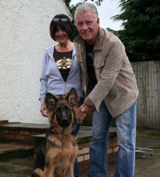 Derek & Gwen with puppy Spook
