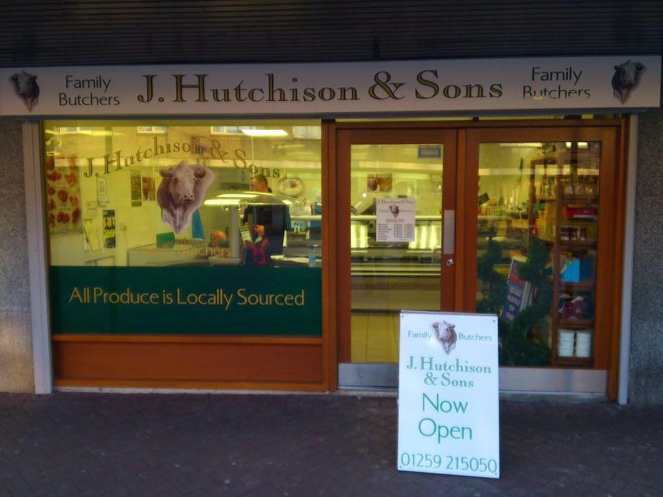J Hutchison & sons butchers in Tullibody near Stirling